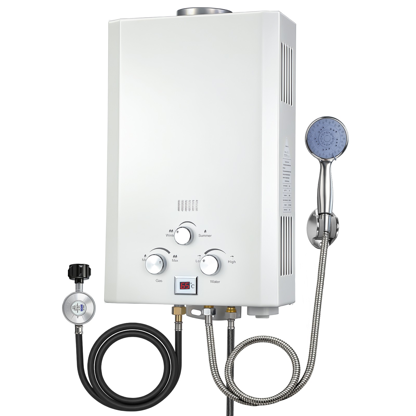 Tankless Propane Gas Hot Water Heater On-Demand Instant Gas Pressure 2800 Pa