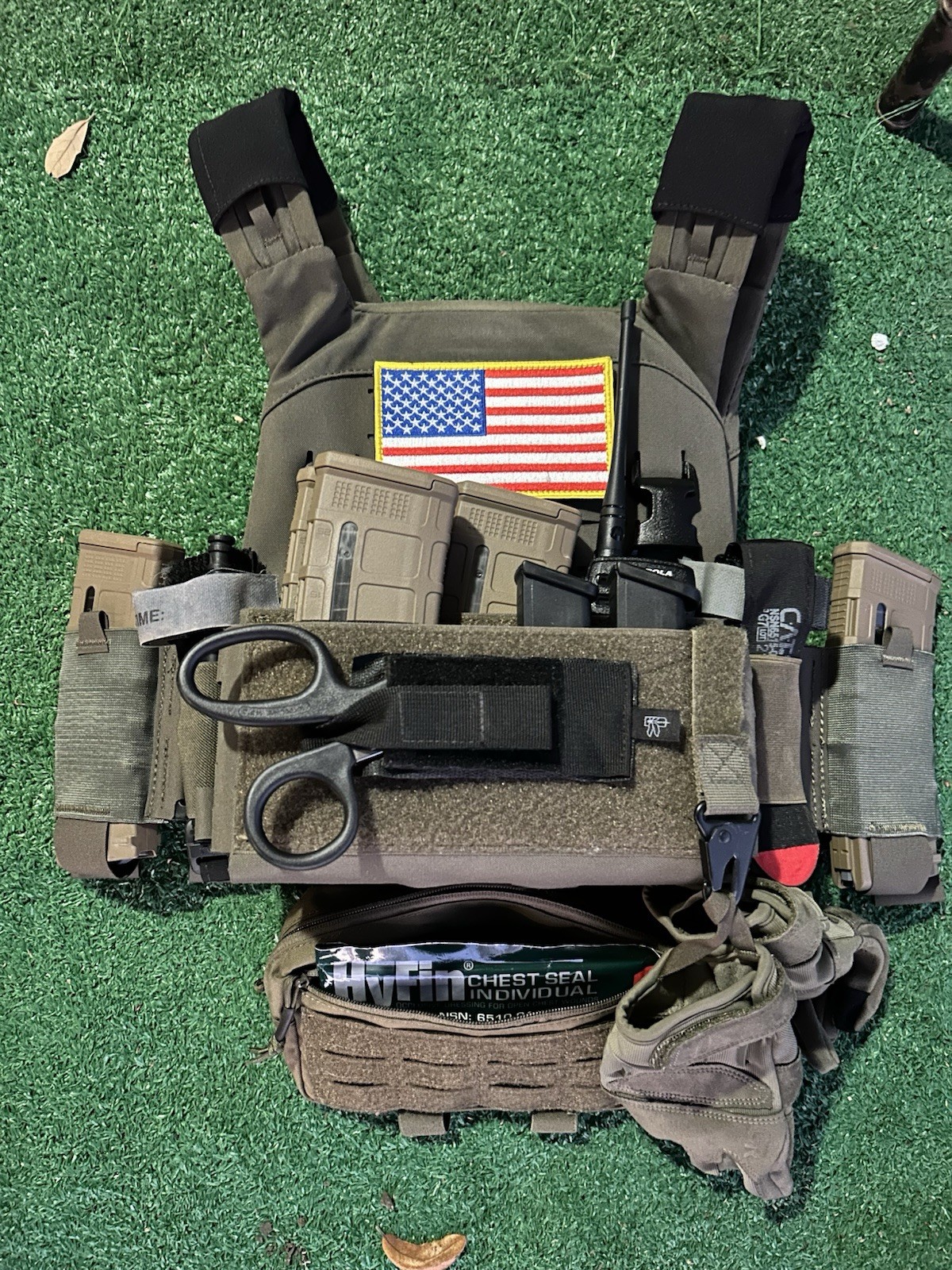 Otte Gear Slick Plate Carrier Ranger Green Size Medium With Extras TREX ARMS