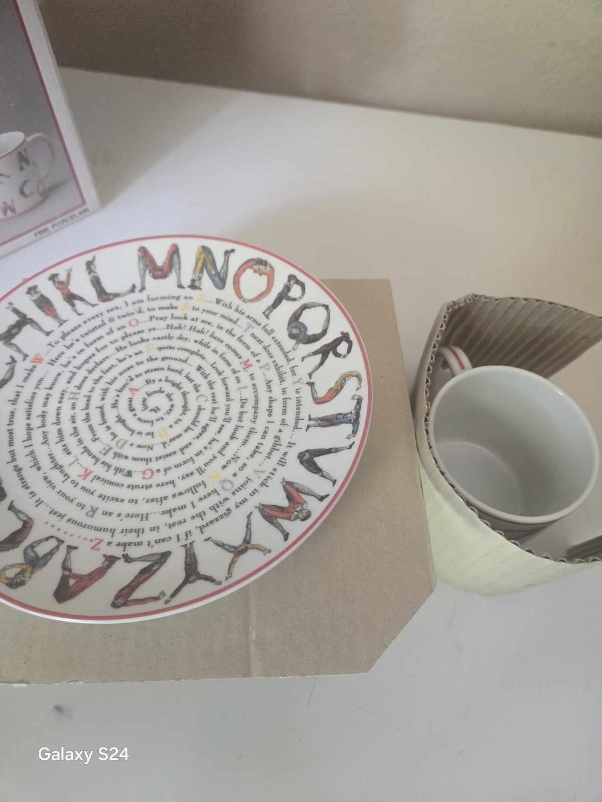 Vintage Williamsburg Porcelain Hotch Potch Alphabet Kids Dinner Set