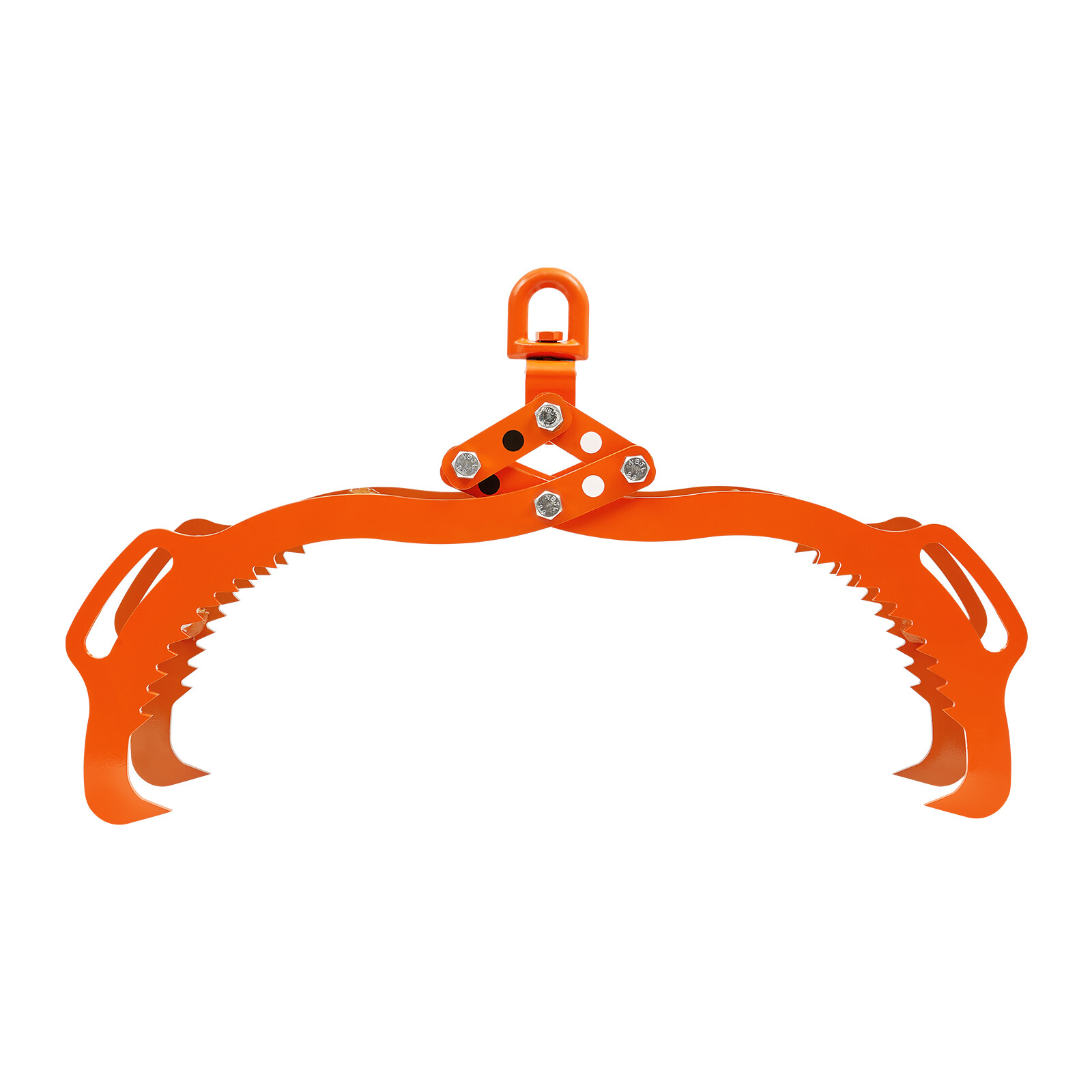 32in Log Lifting Tongs 4 Claw Solid Steel Log Grapple Swivel Log Tools