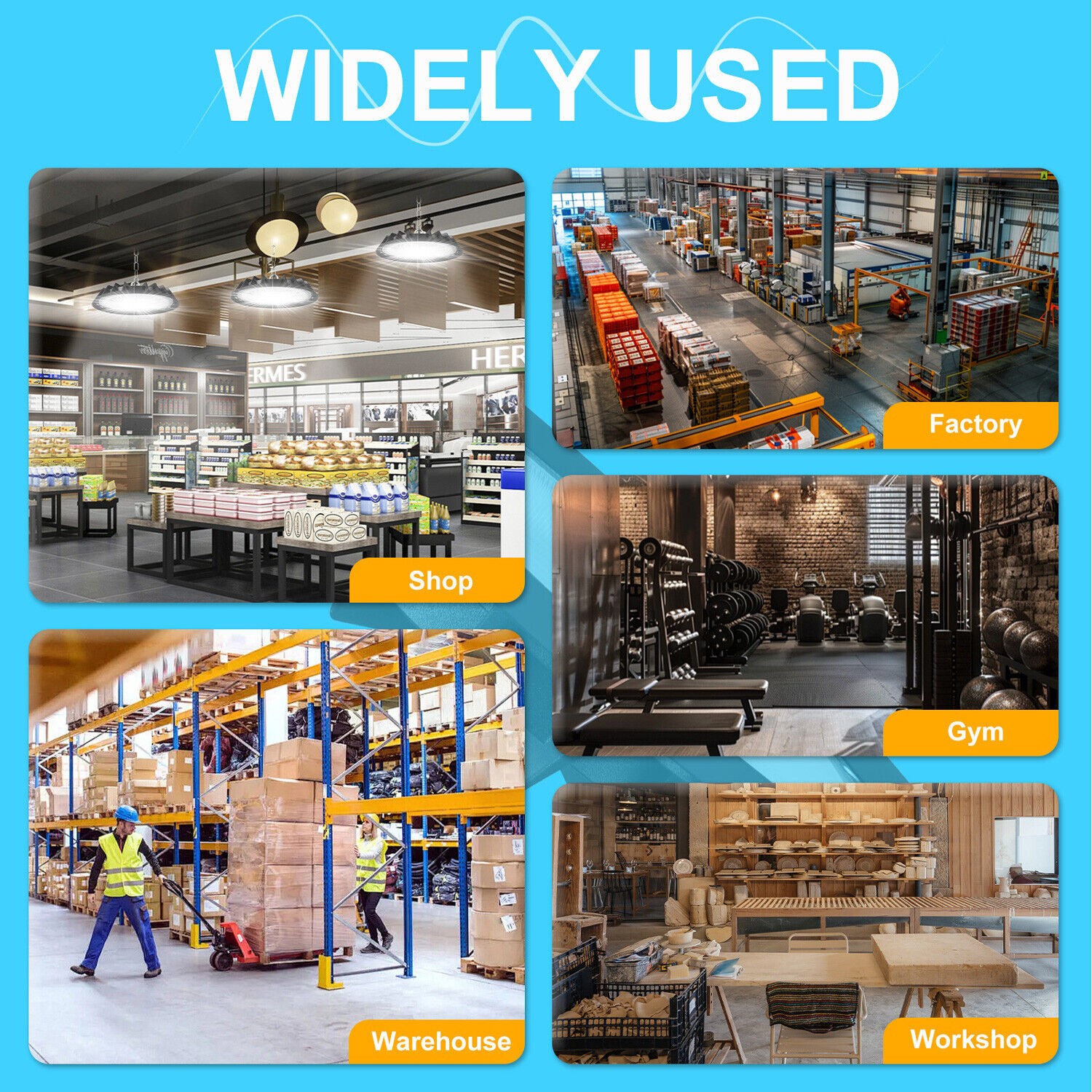 100W UFO Led High Bay Light Industrial Commercial Factory Warehouse Shop 6000K