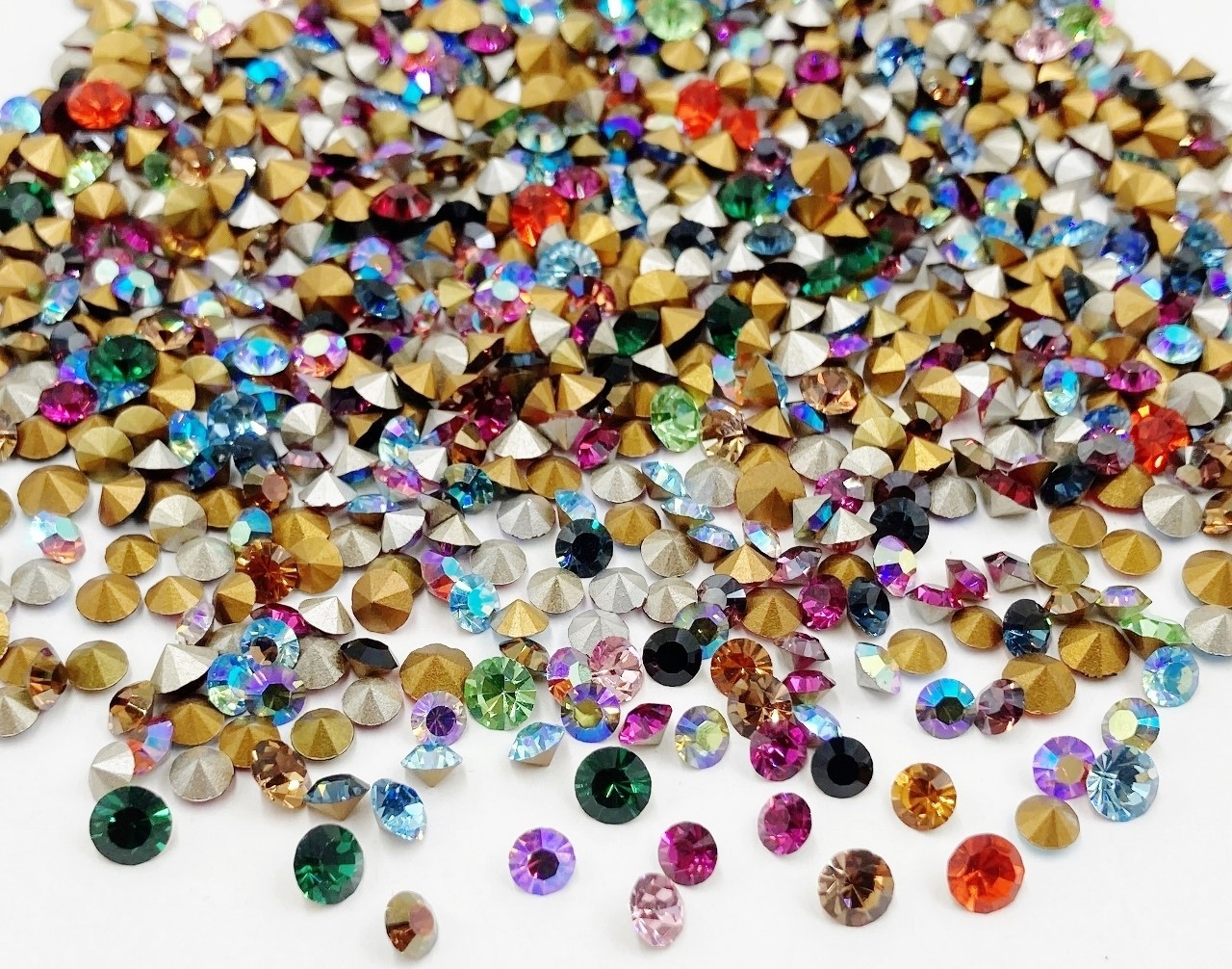 100 Vintage Swarovski Crystal 4mm. To 5mm. Rhinestones - Jewelry Repair J54