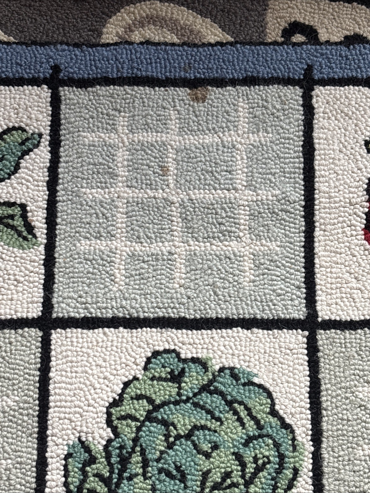 Claire Murray * Vegetables Garden RUNNER * 100% Wool Hand-made Rug 24x65