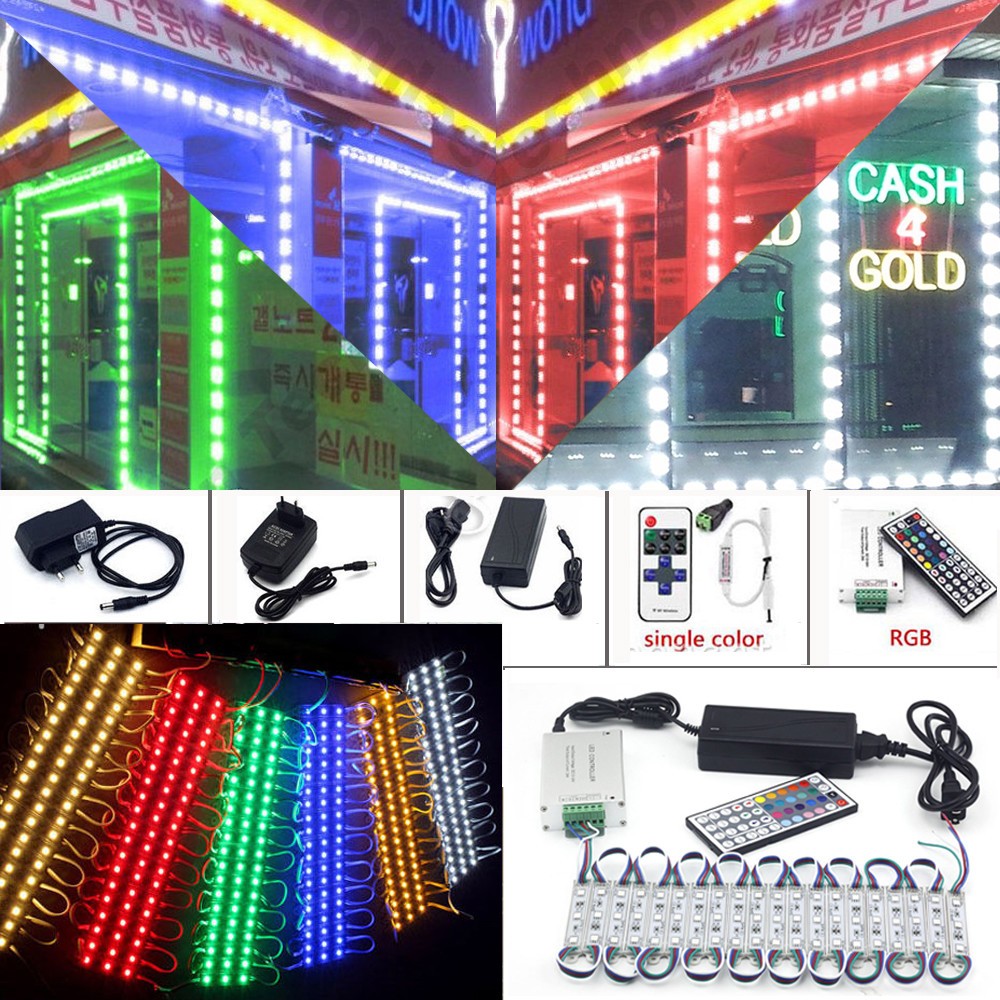 40' ft Multi-color Store Front LED Window Light Module with power supply +Remote