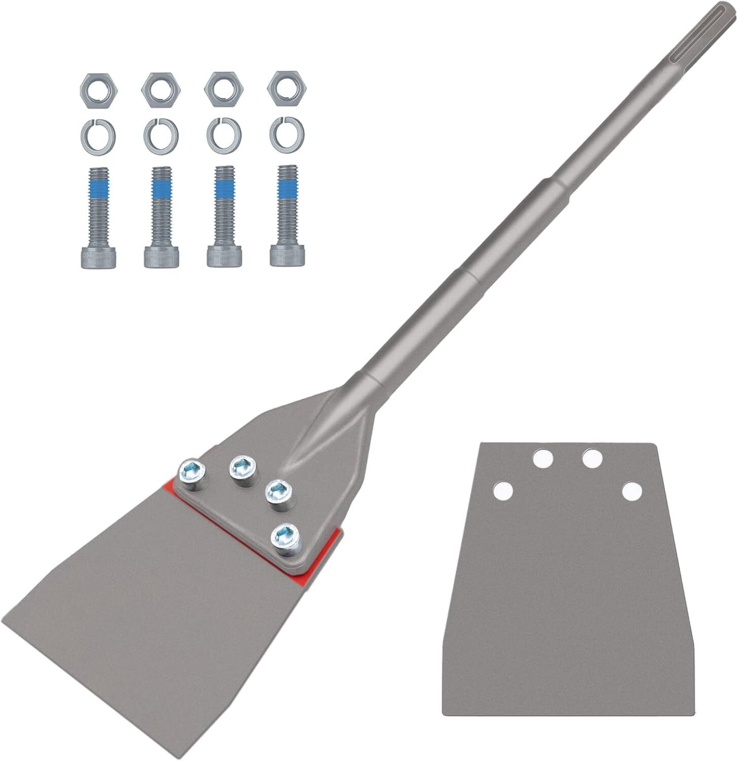 TOOVEM 24.5" SDS Max Floor Scraper 6” Wide Tile Removal Bit and Heavy Duty Blade