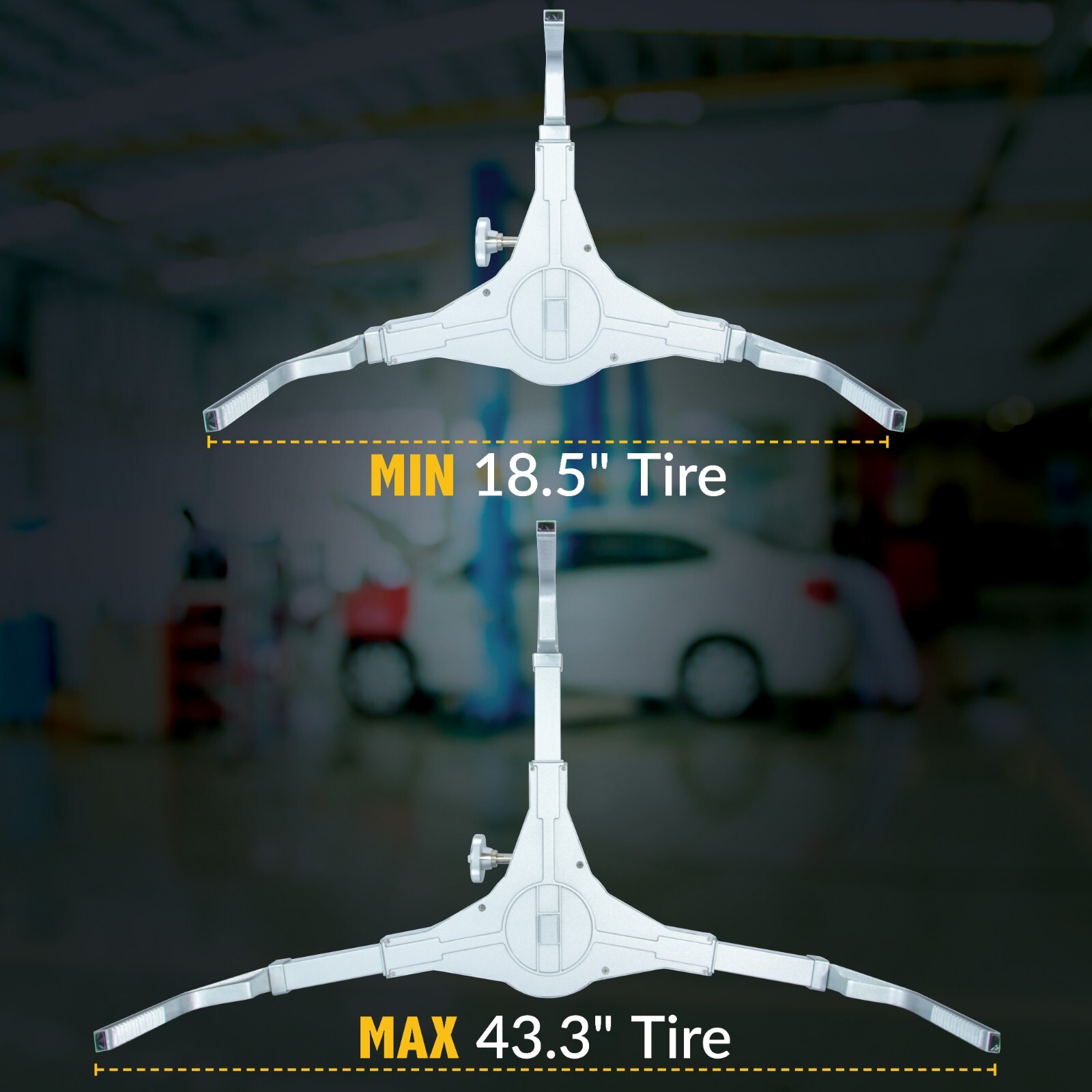 Wheel Alignment Calibration Tire Clamp w/ Magnetic Adapter Plate - 2 Pack