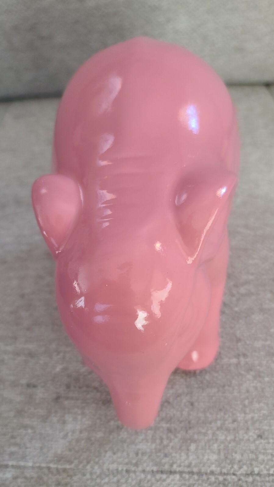 NEW Delirium Tremens Pink Ceramic Elephant 8"x6" Logo Belgian Beer Sculpture Bar