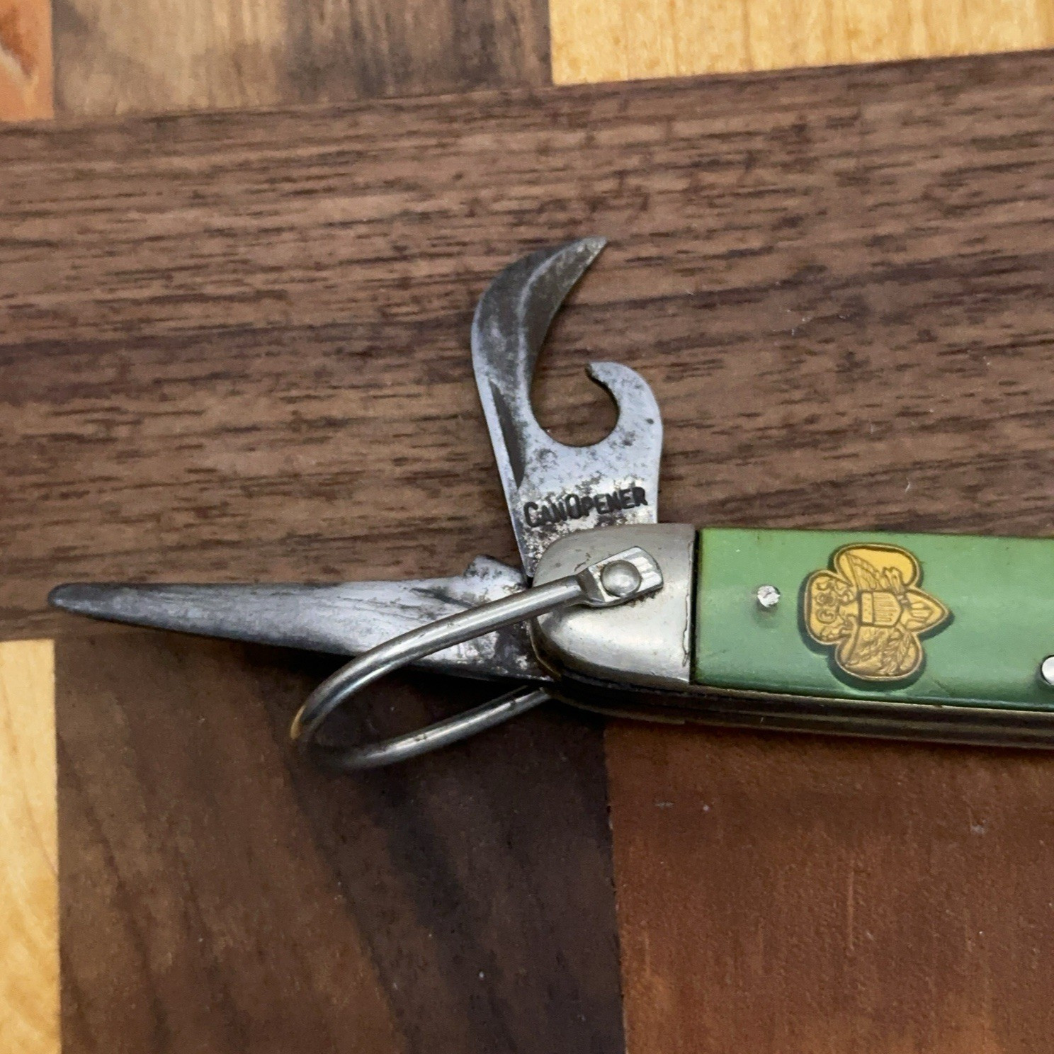 Vintage Kutmaster Utica NY USA Official Girl Green Scout Multi Camping Knife