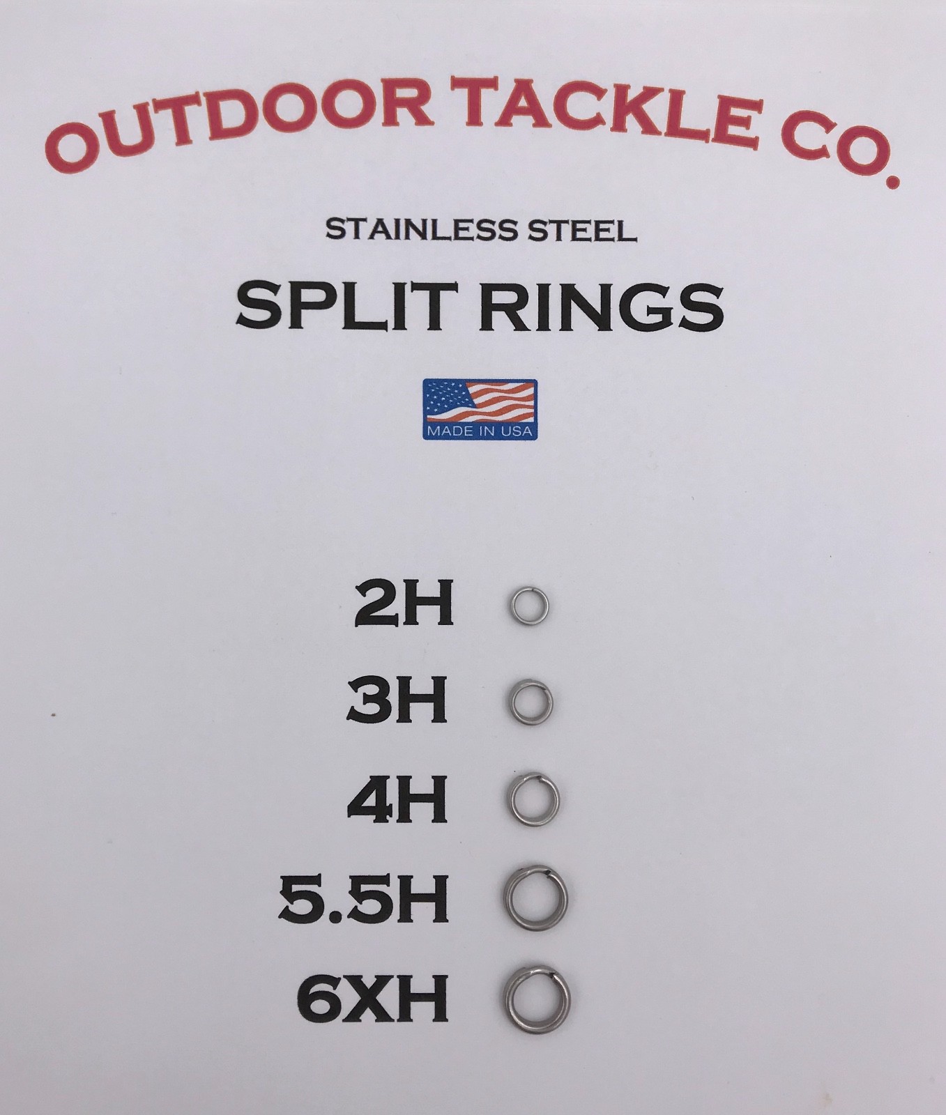 Stainless Steel Split Rings 6XH 5.5H 4H 3H 2H Super Strong MADE IN USA