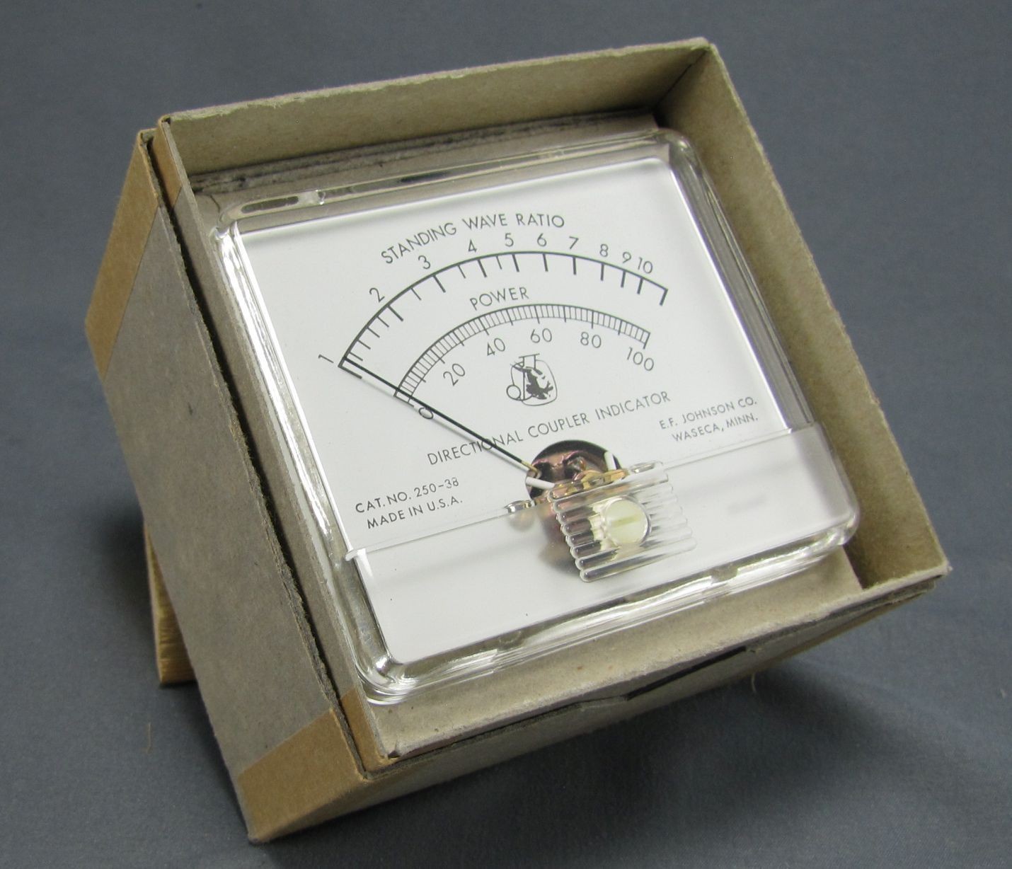 E. F. JOHNSON PANEL METER-SWR/STANDING WAVE RATIO-HAM-AMATEUR RADIO -VTG 76.8