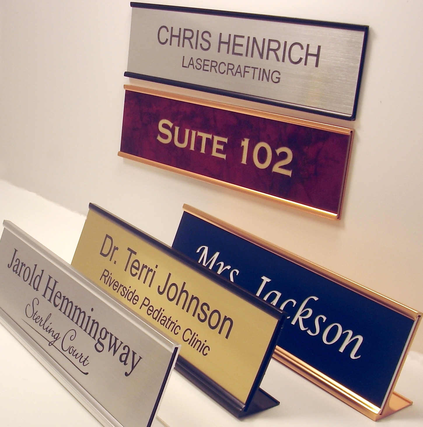 NAME PLATE for office desk or door sign / plaque - personalized by Lasercrafting
