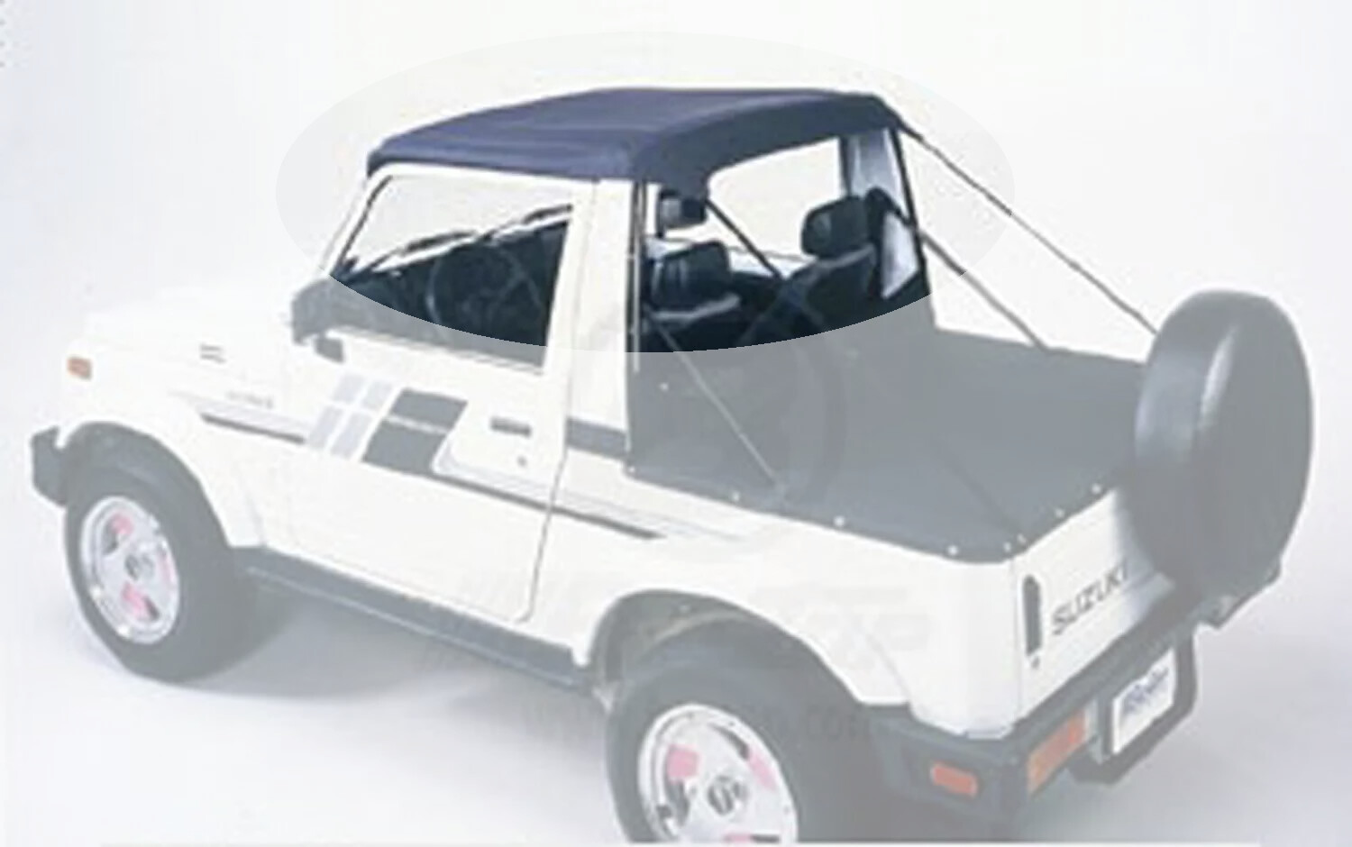 1986-1994 Suzuki Samurai Brief Bikini Bimini Top in Black Denim