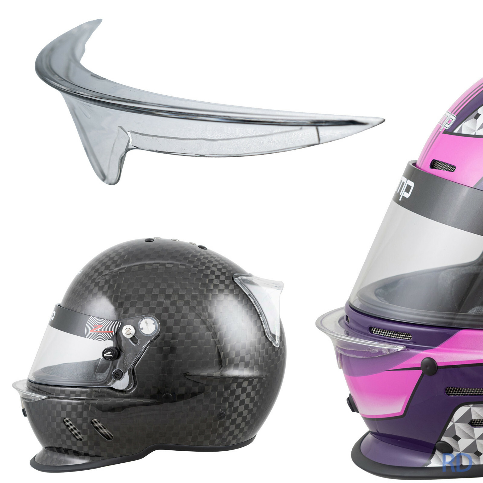 ZAMP - RZ Clear Spoilers - Chin and Rear Spoilers - Standard / Youth Sizes