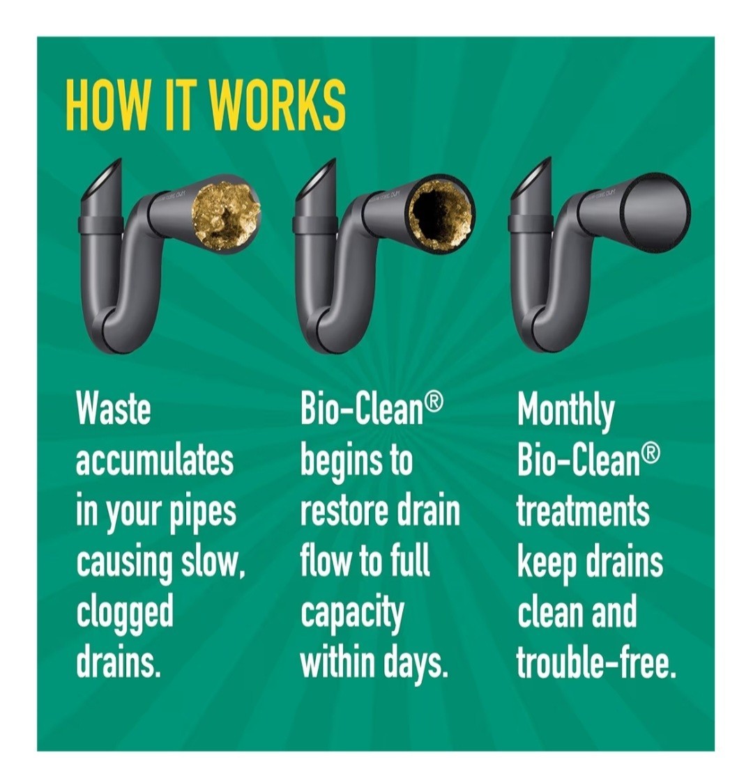 Bio-Clean Drain Septic 2# Can Cleans Drains- Septic Tanks - Grease Traps All Nat