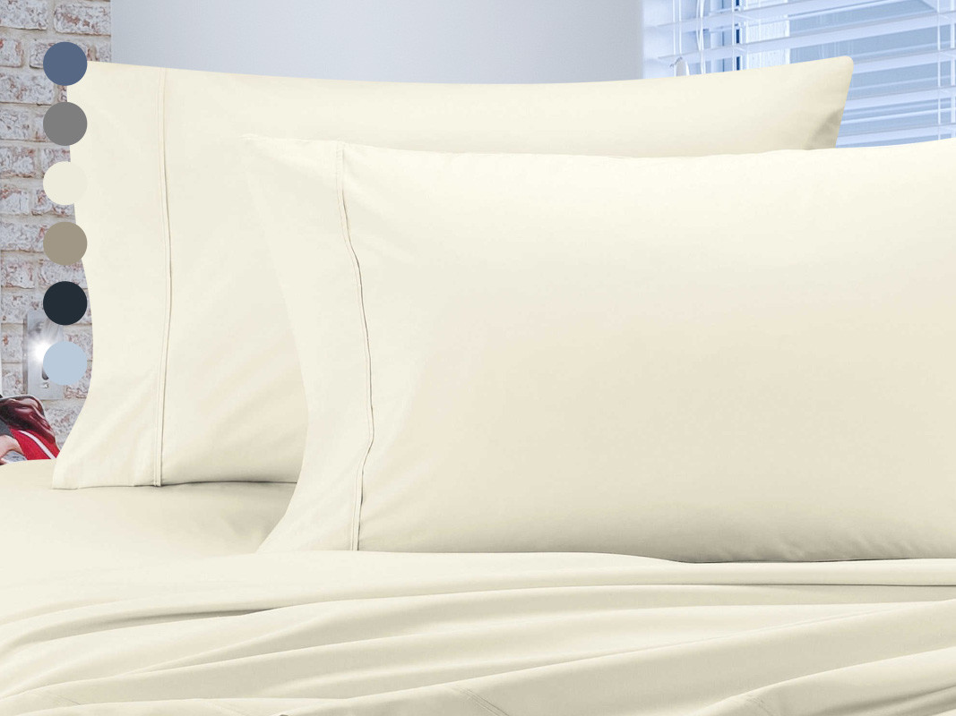 4-Piece: Luxury Home 1000 Thread Count Egyptian Cotton Sheet Sets