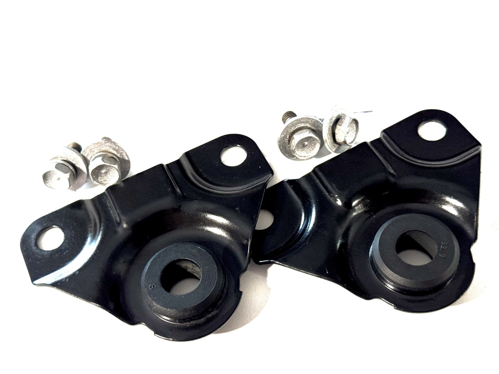 90-97 Honda Accord Radiator Top Mount Bracket Set Pair Black OEM