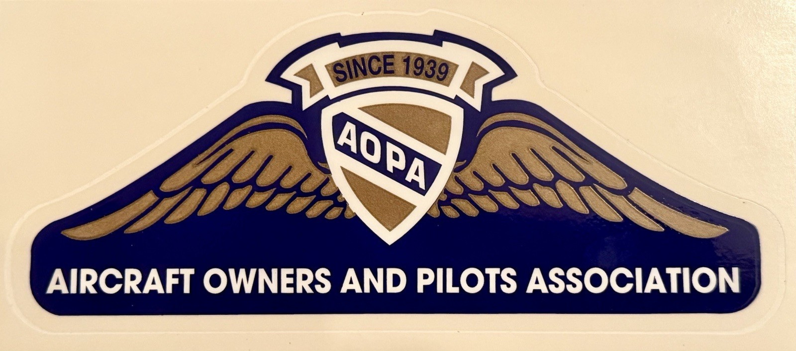 AOPA Aircraft Owners & Pilots Association outside Decal Sticker.