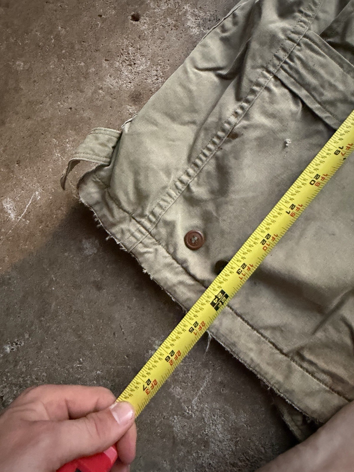 Vintage 1940s U.S. Army M41 Jacket OD Poplin Field Medium Olive Stencil Infantry