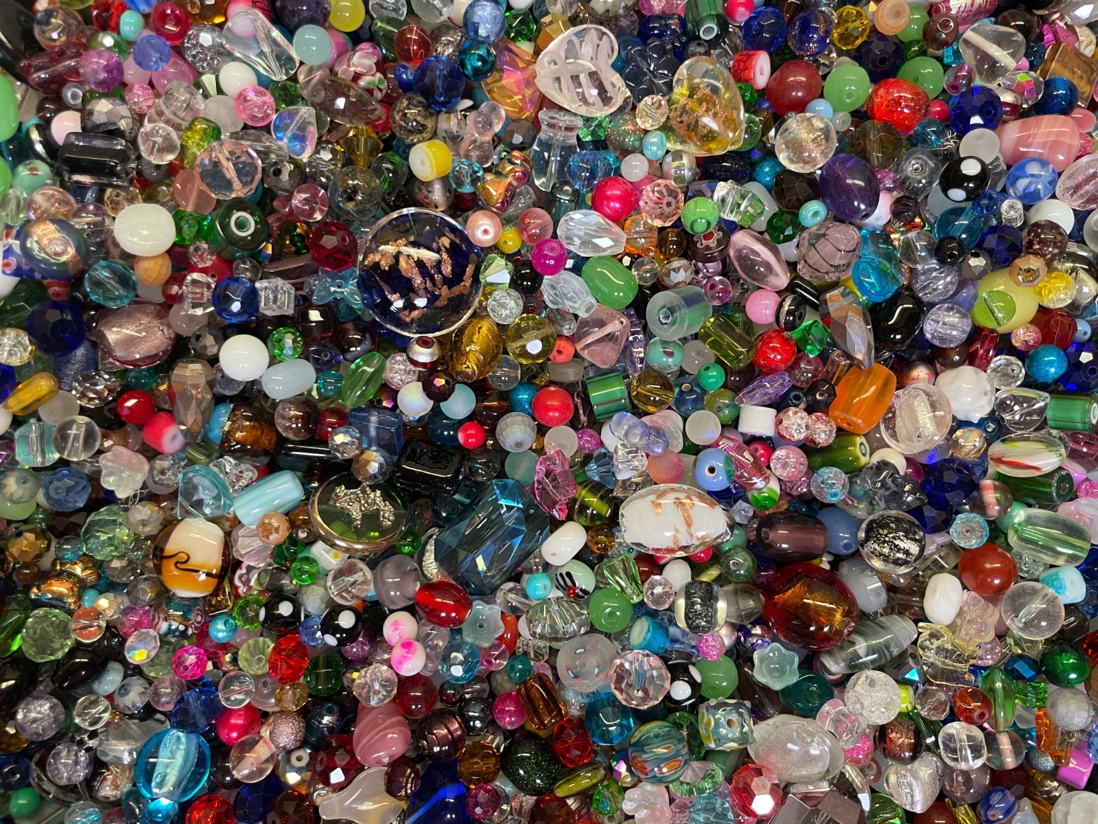 *~200~💕Piece Glass Loose Beads*7oz+ Bulk Mixed Lot #2 Craft Jewelry!!!😀*