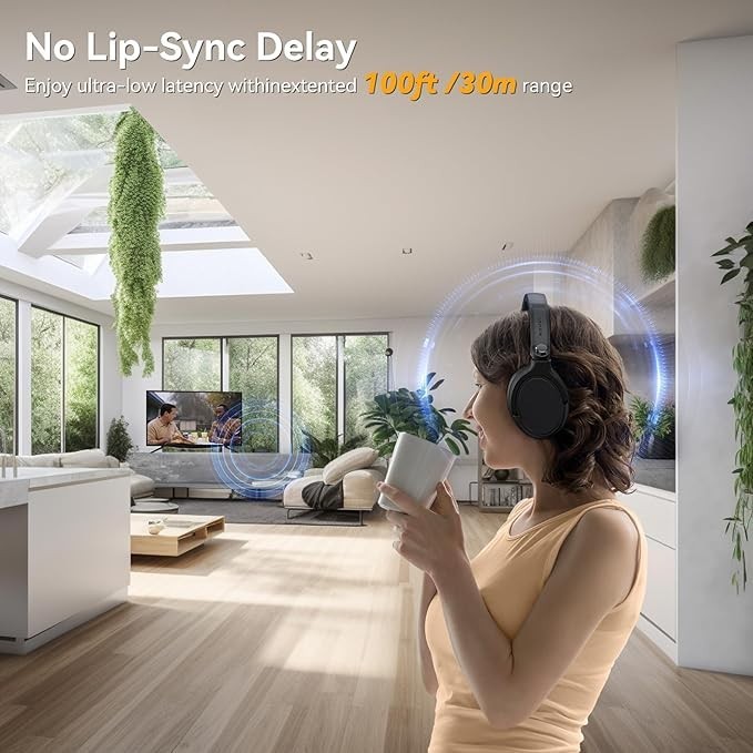 Wireless Headphones for TV Watching, TV Headphones Wireless for Seniors