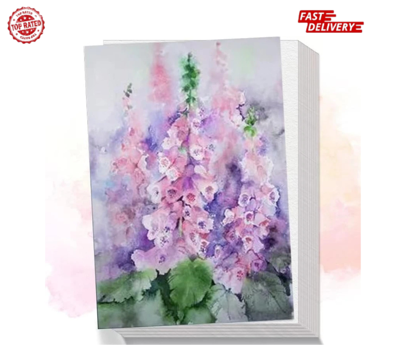 64 Sheets Cotton Watercolor Paper 140LB/300GSM Thick Off-White Cold Press Paper