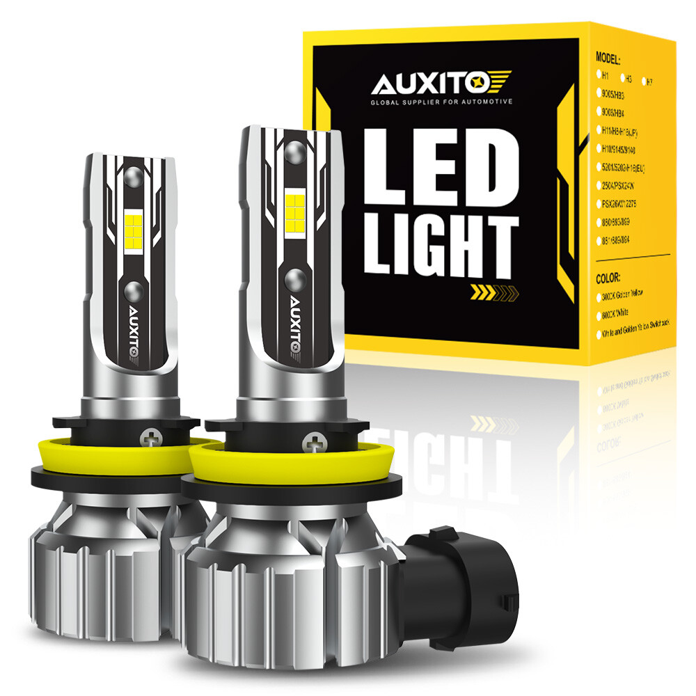 4x AUXITO 9005 H11 LED Combo Headlight Bulbs High Low Beam Kit Extremely White