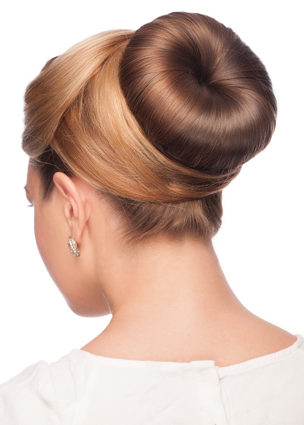 Hair Donut Bun Maker Ring Style French Mesh Chignon Ballet Dance Sock Bun Updo