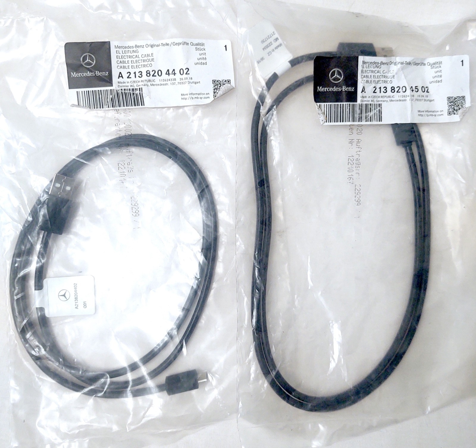 Mercedes-Benz Genuine OEM Media Interface USB Cable A2138204502 A2138204402 Lot