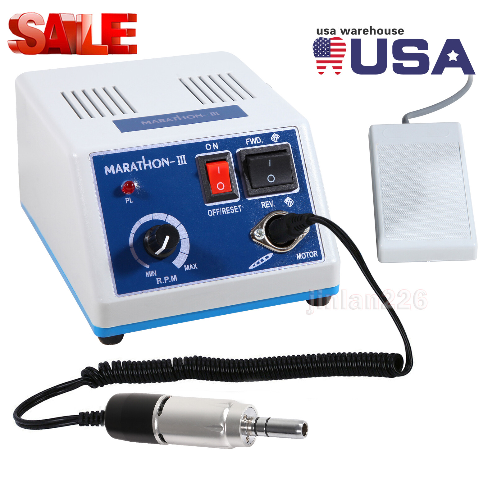 Dental Lab Marathon Electric Micromotor Polishing Unit + 35K rpm Motor Handpiece