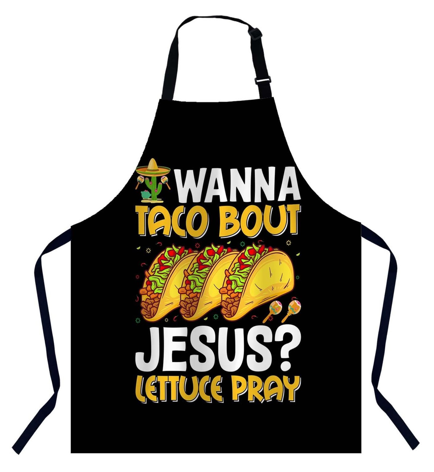 Wanna taco Bout Jesus Lettuce Pray Waterproof Apron Kitchen Chef Aprons Bibs ...
