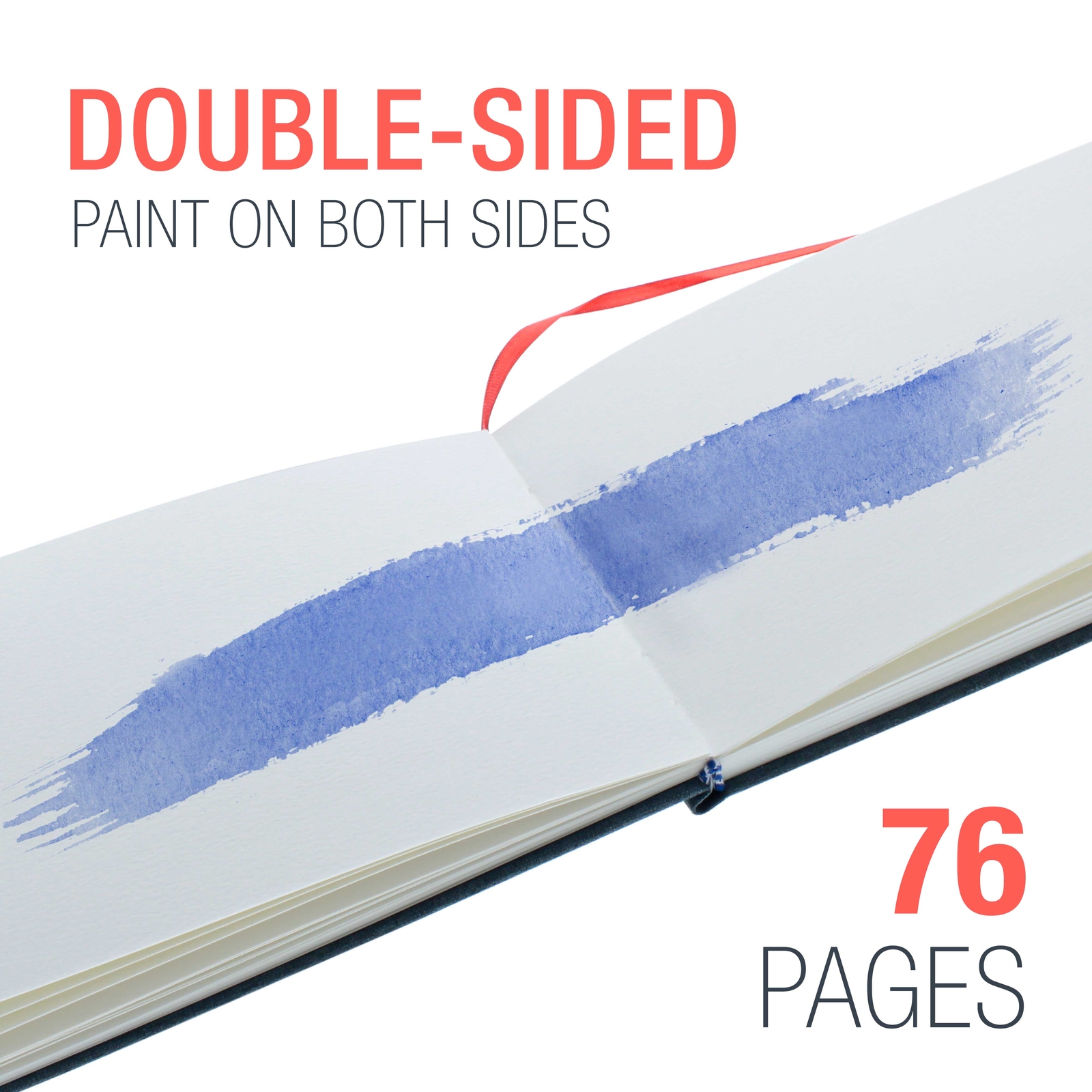8.5" x 8.5" Art Watercolor Book, 2 Pack, 76 Sheets, 110lb, Linen-Bound Hardcover