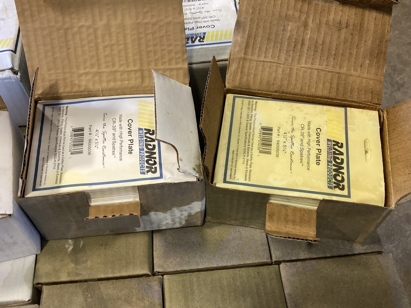 ( Qty 50 ) RADNOR COVER PLATES CR-39 Lenses 4 1/2" x 5 1/4" PART # 64005036