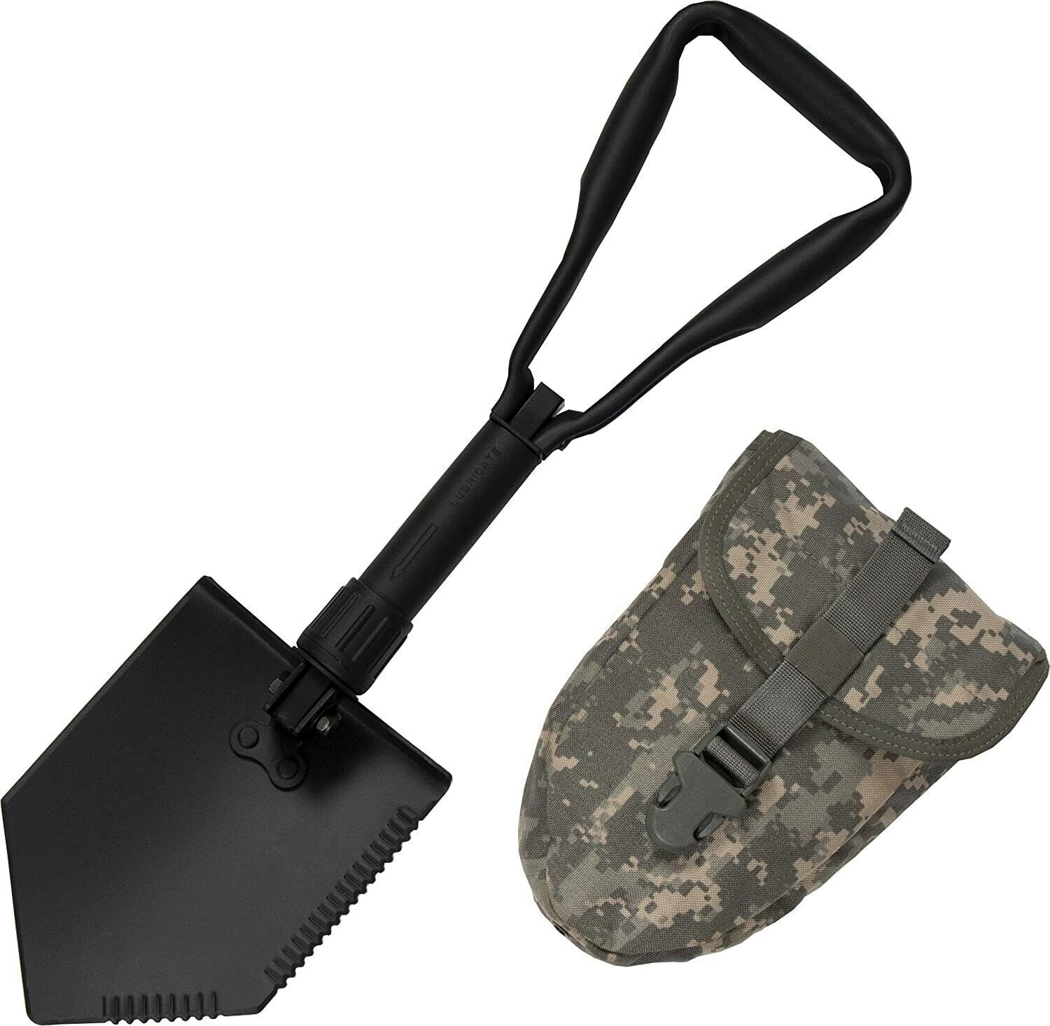 AMES US Military E TOOL ENTRENCHING TOOL SHOVEL & ACU COVER CASE POUCH VGC