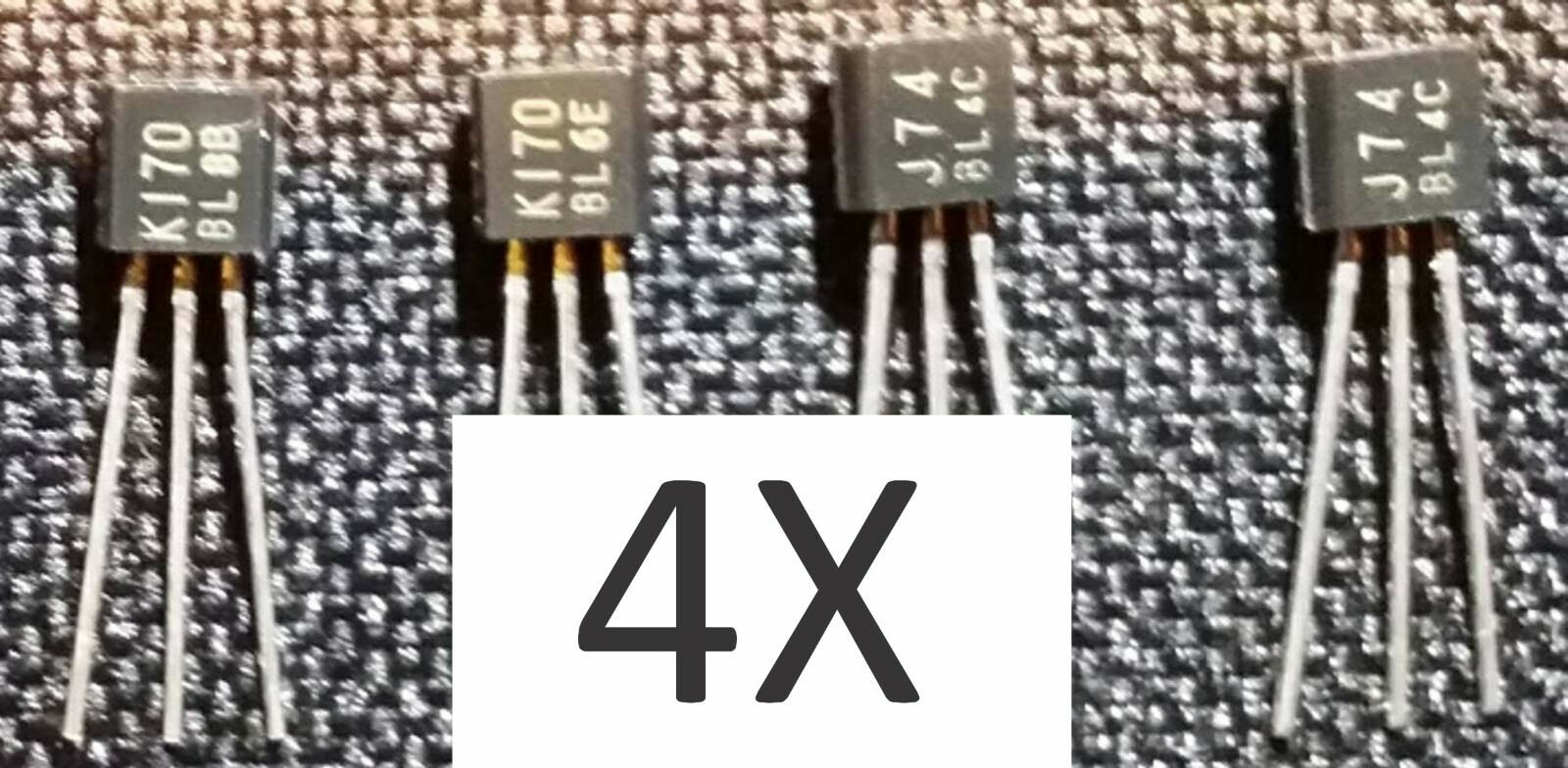 Toshiba 2SJ74 + 2SK170 LAB MATCH QUAD to 0.1mA (7.0 - 9.0 mA range "BL" "B")