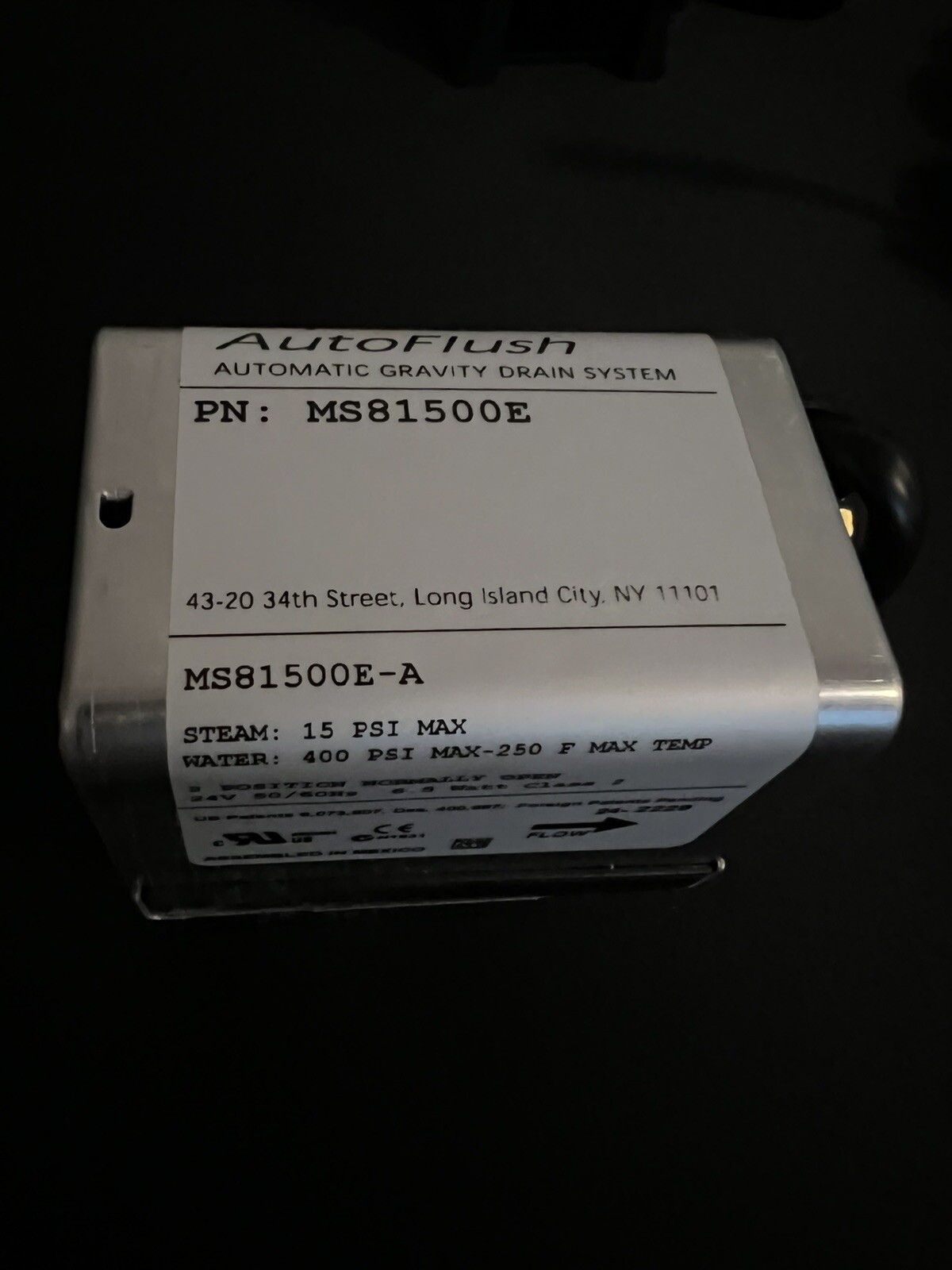 original Mr. Steam MS81500e auto flush for residential MS generators Brand New