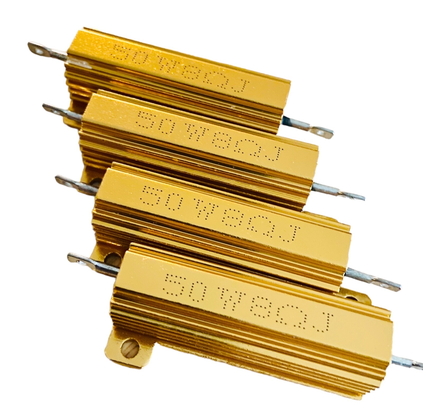 US Stock 4pcs 8 ohm 8 50W Watt Aluminum Housed Metal Case Wire Wound Resistors