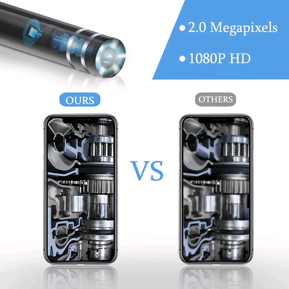 HD Snake Endoscope Borescope Inspection Camera 7mm for USB Type C Android PC