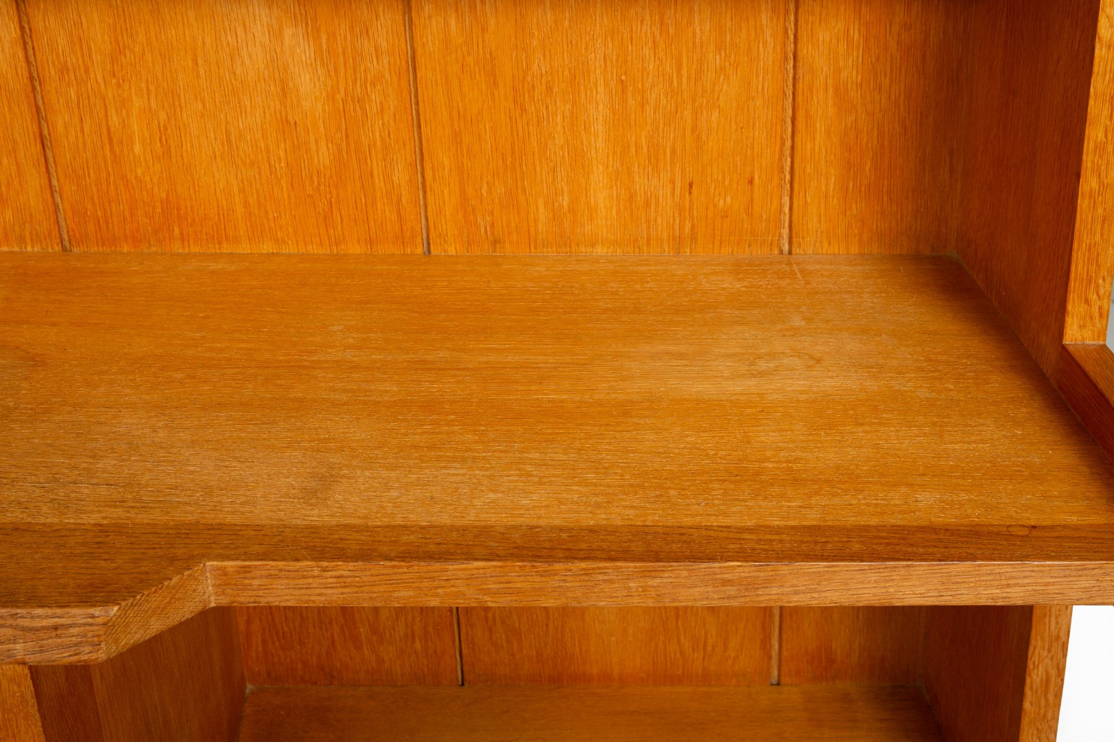 French Modernist Oak Bar Cabinet Bookshelf by Guillerme and Chambron