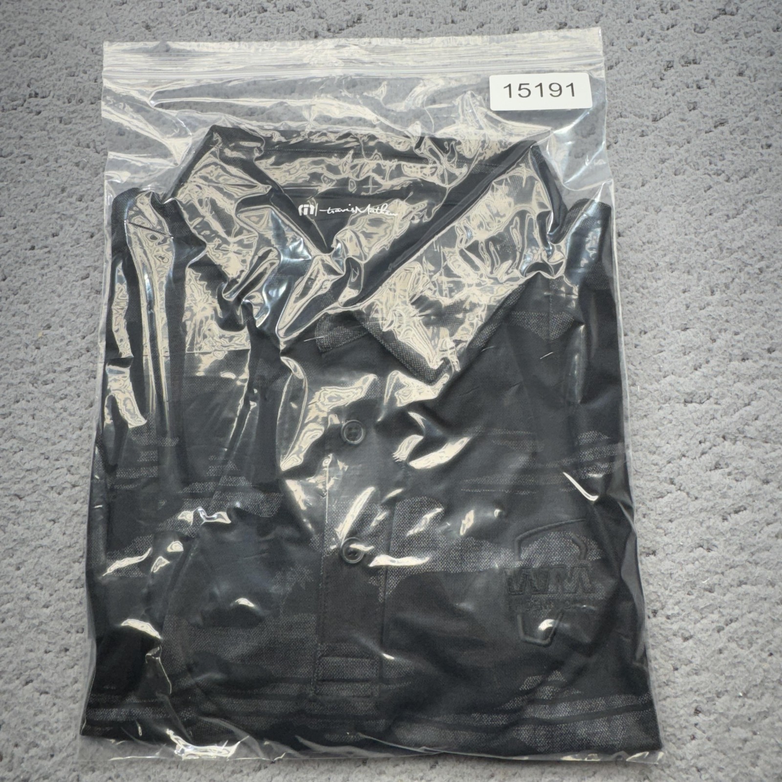 Travis Mathew Polo Shirt Mens Medium Gray Camo Golf WM Phoenix Open Tournament