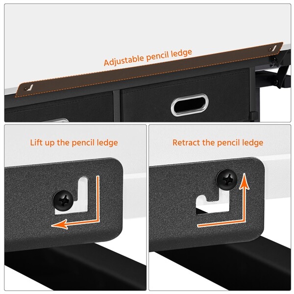 Height Adjustable Art Desk for Adults Tilting Tabletop Drafting Drawing Table