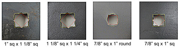 5) 18" DISC HARROW BLADE NOTCHED 3.5MM (9 GAUGE) 1" SQUARE OR 1-1/8" SQUARE AXLE