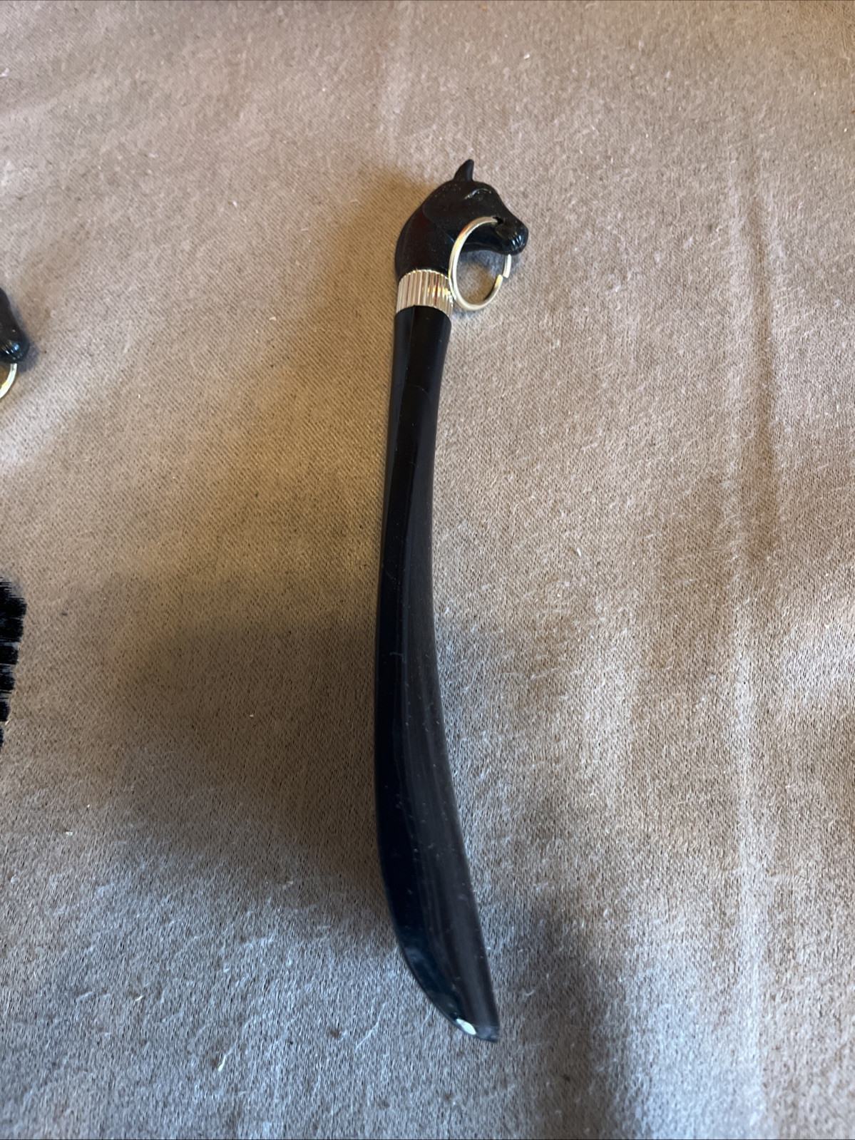 VTG 1960's REGENCY Travel Horse Brush, Shoehorn & Wall Plaque NEW IN BOX UNUSED