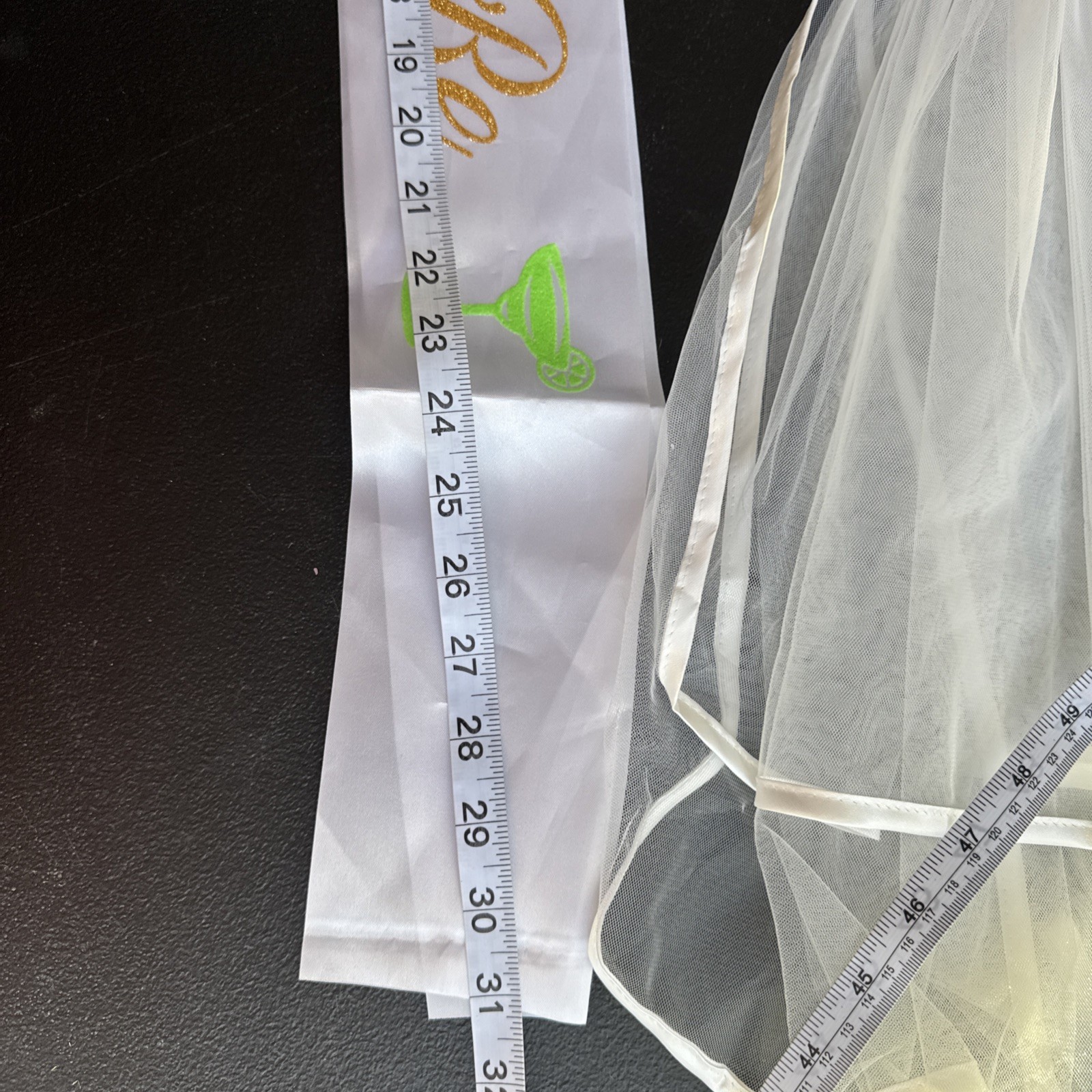 Bachelorette party supplies, Sash, Banner, Veil. Lot Of 3 Items