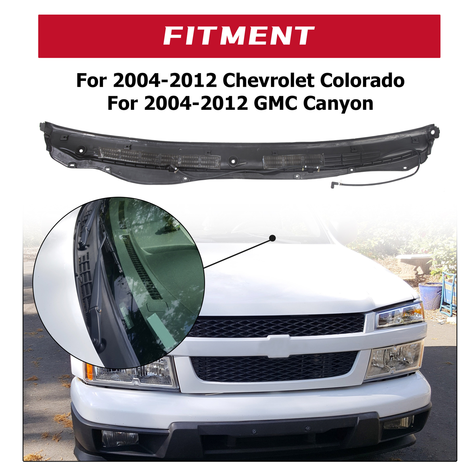 For CHEVY COLORADO GMC CANYON WINDSHIELD COWL GRILLE VENT 2004-2012 NEW 20820072