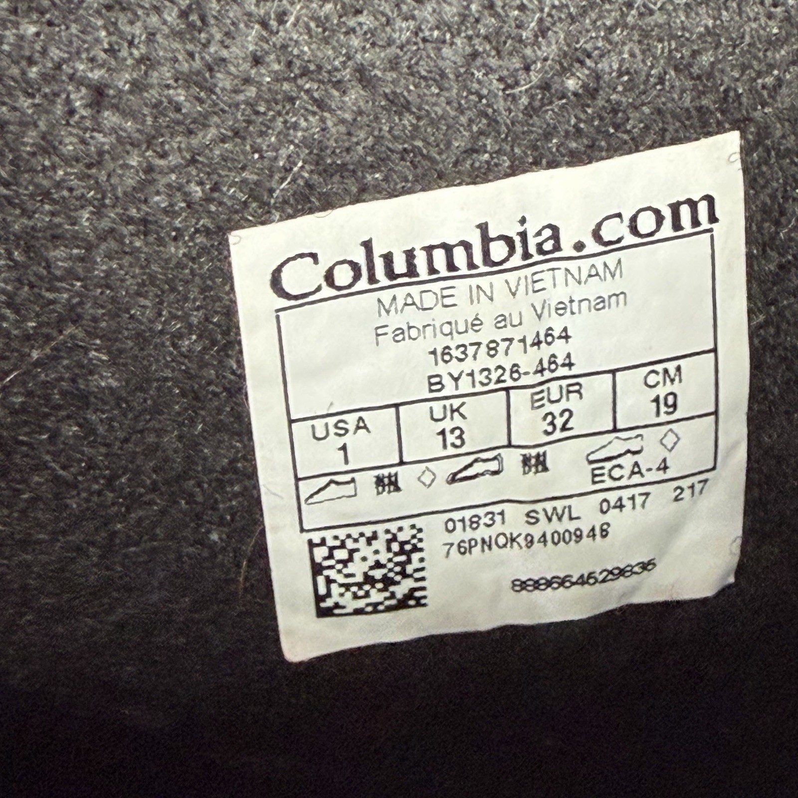 Columbia Powderbug Plus II Waterproof Winter Snow Boots Blue Boys Youth Size 1