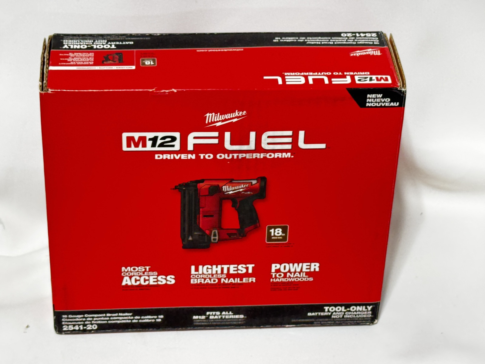 Milwaukee 2541-20 M12 FUEL 12V 18 Gauge Compact Brad Nailer - Bare Tool