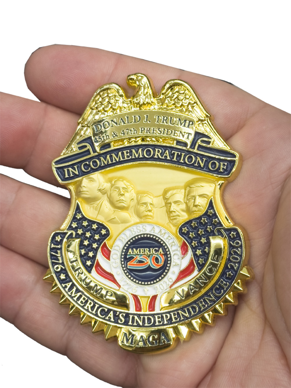 CL-YY Trump Vance Presidential 250th Anniversary 47 Full Size Commemorative with