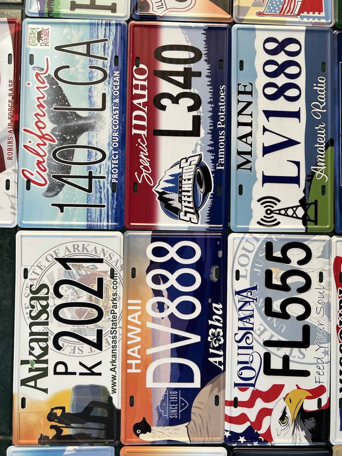 COMPLETE SET - ALL 50 STATES USA LICENSE PLATES LOT REPLICA FOR DECORATION ONLY!