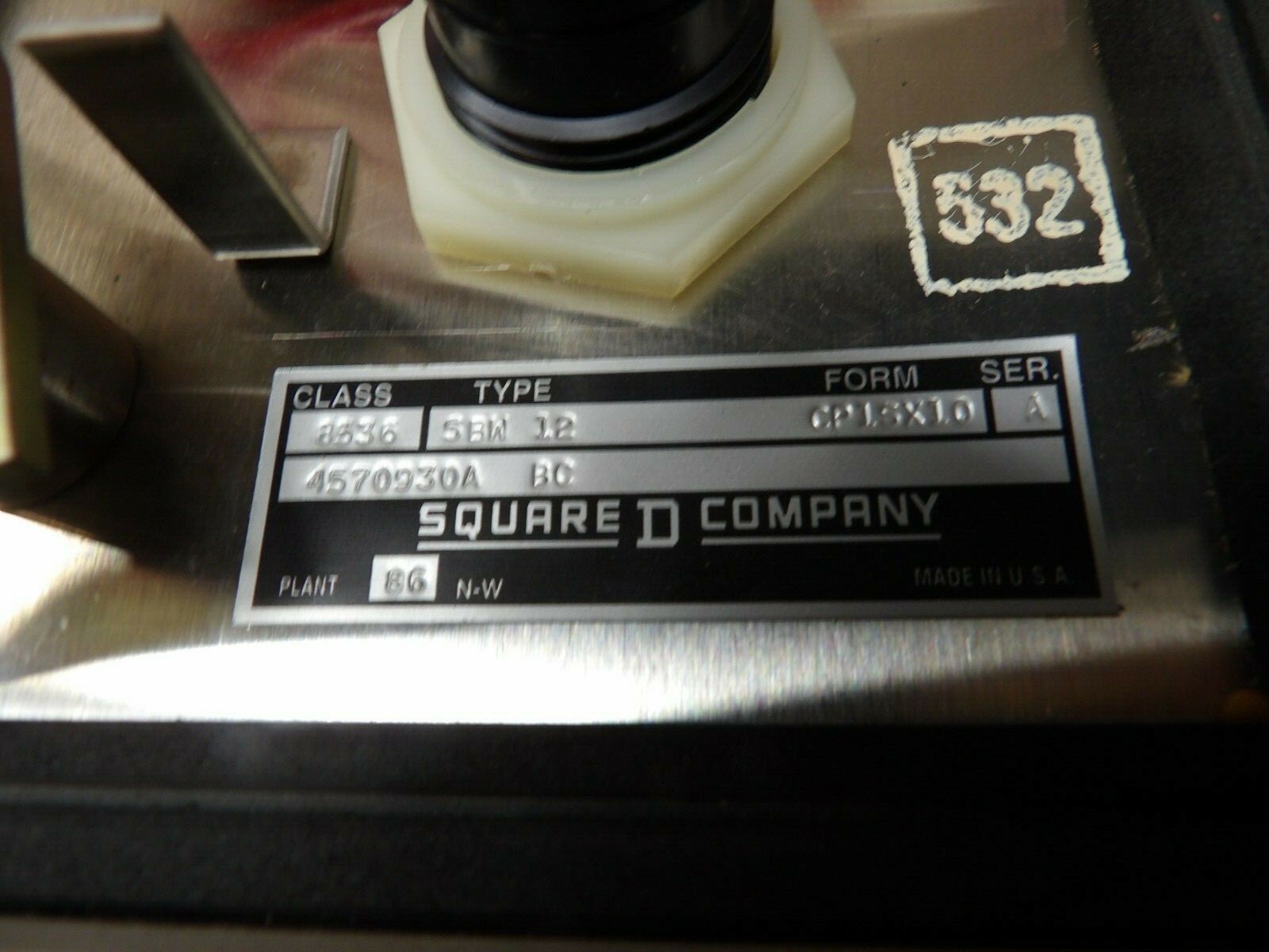 NEW SQUARE D SS ENCLOSED SIZE 0 MOTOR STARTER 4/4X 600 VAC 120 V COIL 8536SBW12