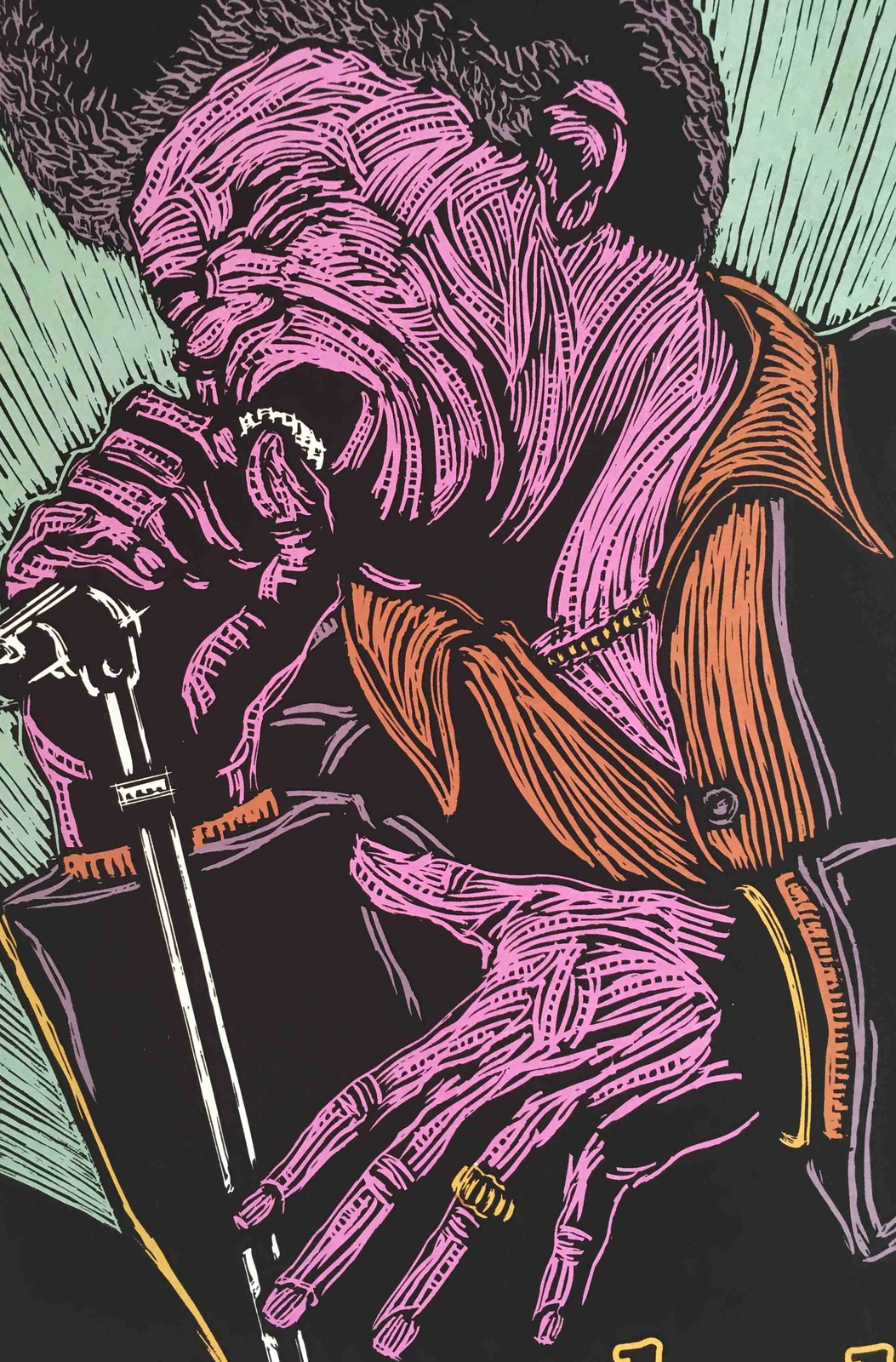 Charles Bradley Poster Portland 2012 S/N 120 Hand-Signed Silkscreen Gary Houston